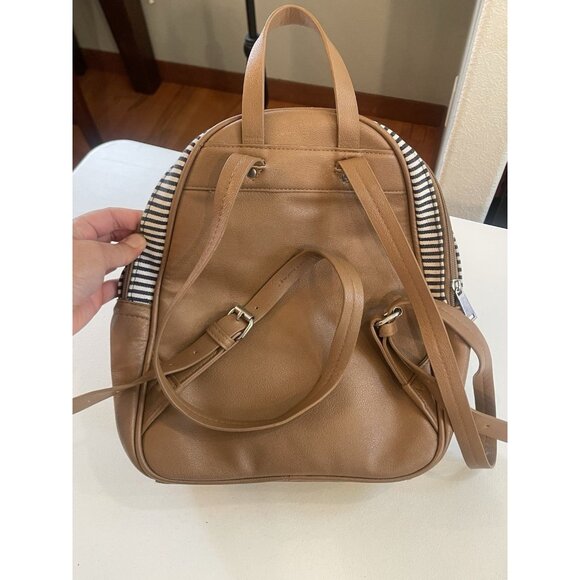 Y2K Mini Backpack Purse‎ Bag Nautical Stripes Tassle Beach Coastal Vacation - Picture 6 of 10